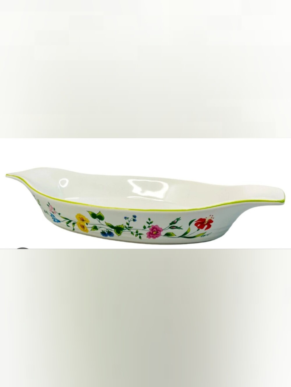 Vintage Oval Floral Au Gratin Baking Dish Pamela By Action